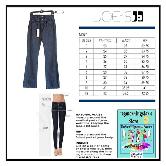 JOE'S JEANS NEW Y2K HARLOW LOVER Boot Cut Denim Jean 25 - Picture 12 of 12